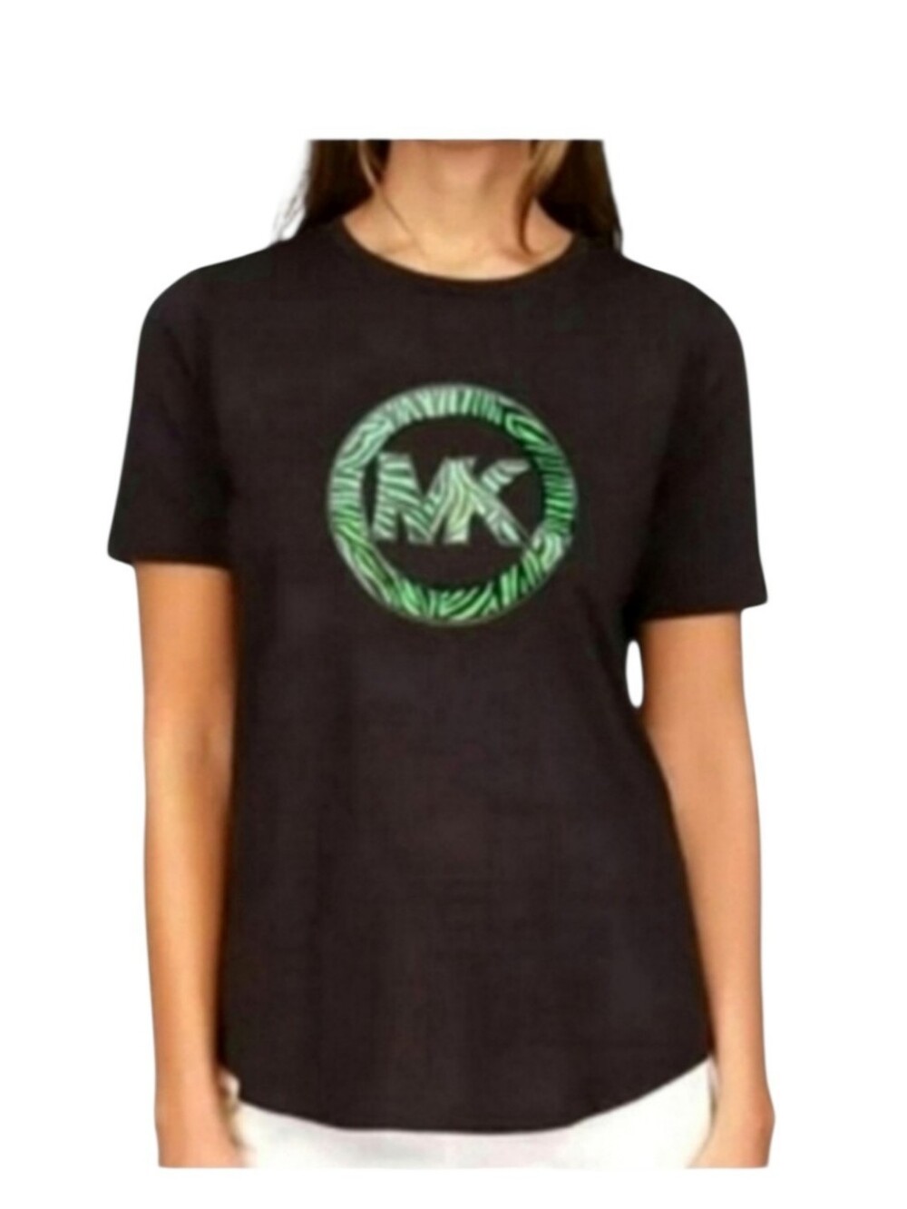 Michael Kors Black & Green Logo Tee